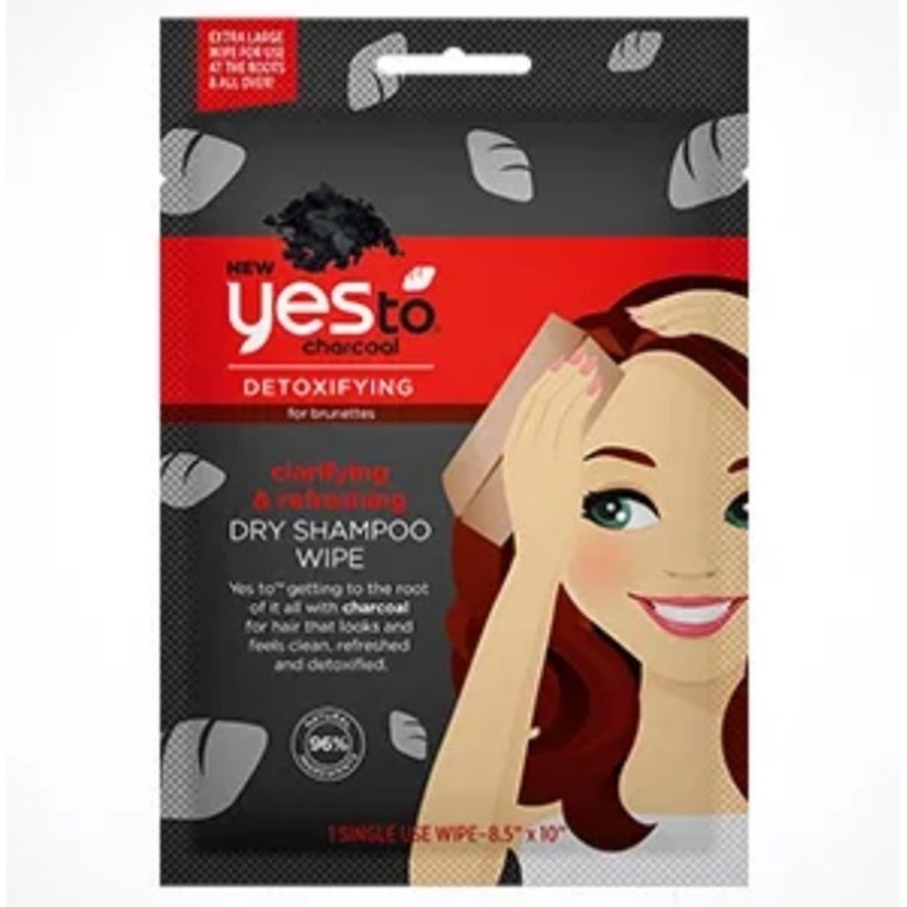 ❤️‍🔥10/$30❤️‍🔥Yes To Charcoal Detoxifying Dy Shampoo Wipe for Brunettes